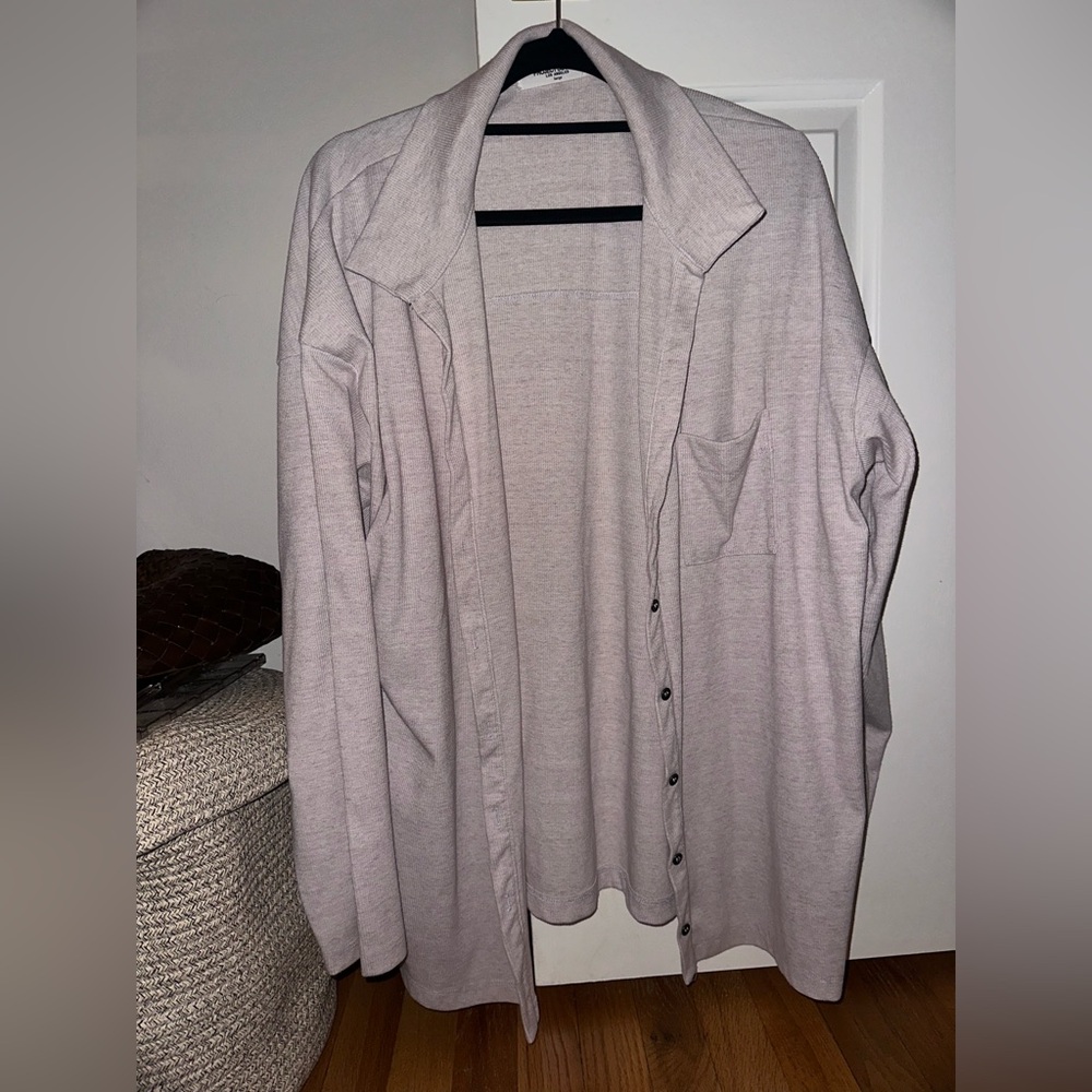 Project Social T Oversized Ribbed Button Down Cardigan – Large - Picture 3 of 5
